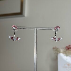 Pink and Silver Drop Earrings - NWT